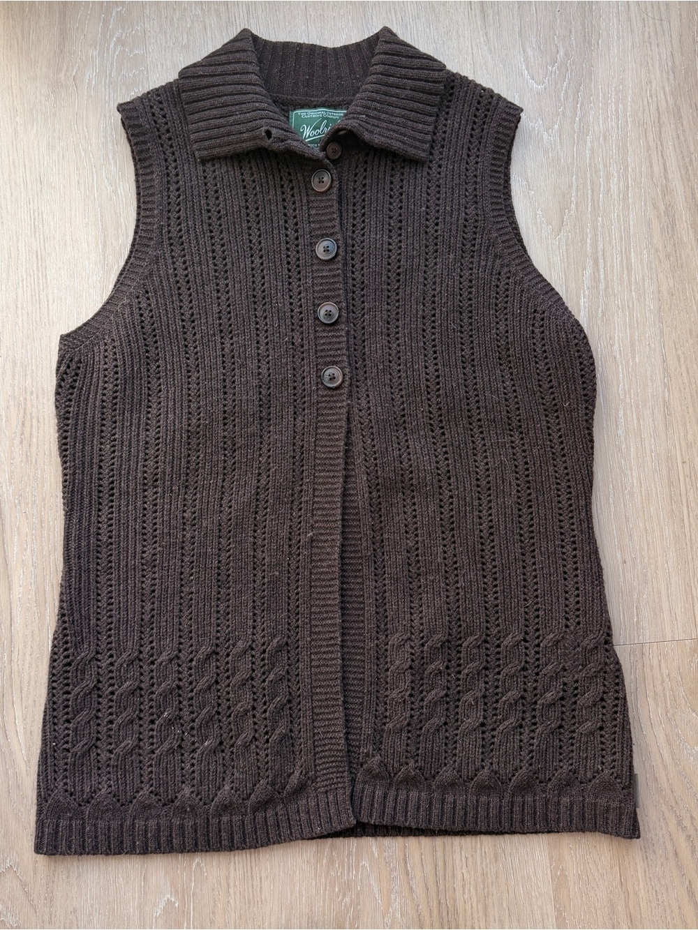 Woolrich chocolate brown sweater vest